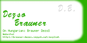 dezso brauner business card